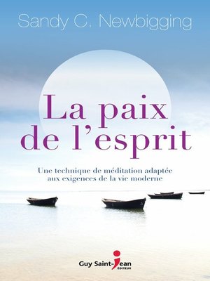cover image of La paix de l'esprit